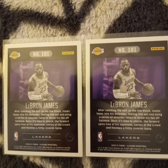 🏀2020-21 Illusions Basketball Blue Saphire Lebron James Card # 101 2 card lot🏀 - Picture 3 of 3